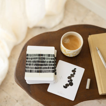Inner Compass cards, 'Plenty' card and coffee